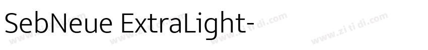 SebNeue ExtraLight字体转换